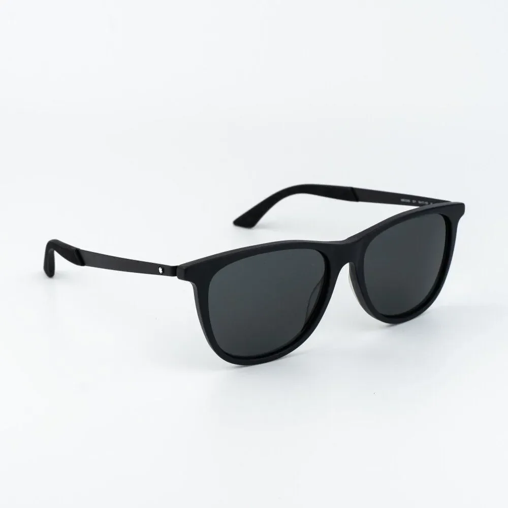 Montblanc Men Sunglasses Matte Black Smoke Grey Square MB0330S 001 NEW AUTHENTIC